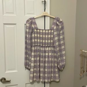 Purple gingham dress